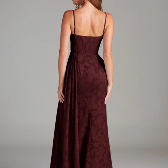 Denisa Wine Maxi Dress - Picture 2 of 2